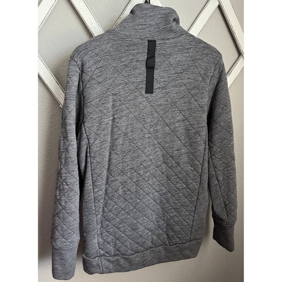 Lululemon Forever Warm 1/2 Zip Quilted Pullover Women's 10 - Gray - Picture 7 of 9